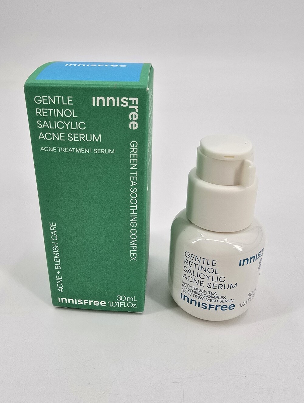 Innisfree Gentle Retinol Salicylic Acne Serum Green Tea Soothing Complex NIB